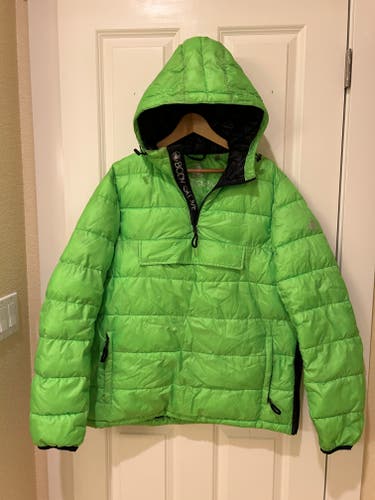 Body Glove Puffer Kangaroo Neon Green Winter / Ski Jacket Size Large