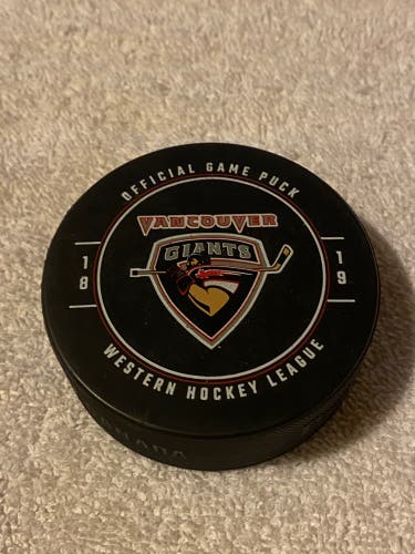Vancouver Giants Western Hockey League WHL Official Hockey Puck
