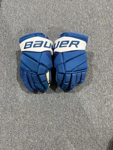 New Blue Colorado Avalanche Bauer Vapor Hyperlite Pro Stock Gloves MAKAR 14”