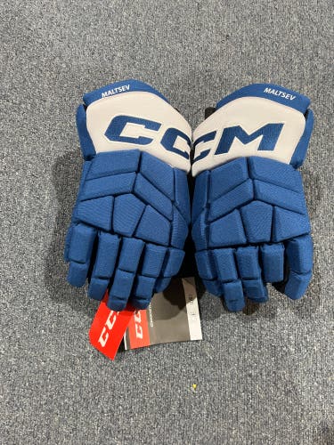 New Blue Colorado Avalanche CCM HGTKXP Pro Stock Gloves Maltsev 14”