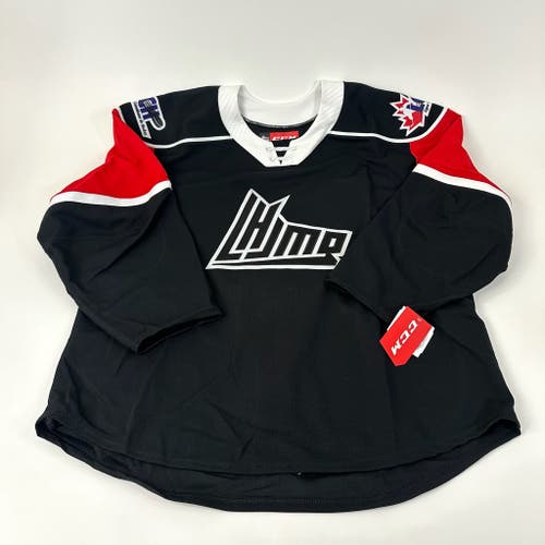 Brand New CCM Black and Red LHJMA Blank Game Jersey LCH - Size 52