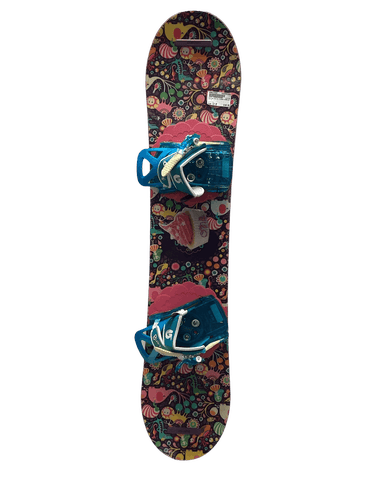 Used Burton 110 Cm Girls' Snowboard Combo
