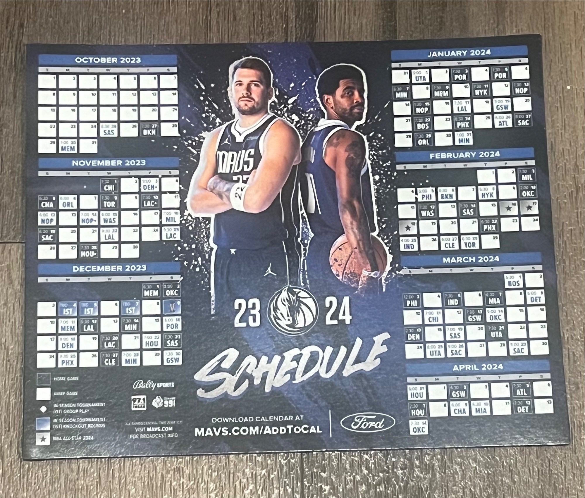 Dallas Mavericks NBA 2023 2024 Magnetic Schedule SidelineSwap Buy Dallas Mavericks NBA 2023 2024 Magnetic Schedule SidelineSwap Buy