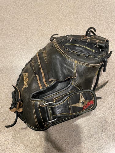 Used 2021 All Star Catcher's Right Hand Throw Baseball Glove 33.5"
