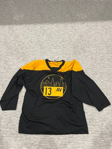 Athletic Knit Custom Black Large Hockey Jersey