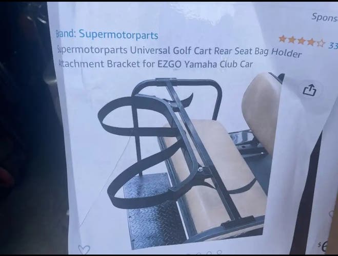 Golf cart bag holder bracket new