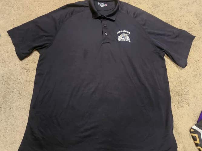 SAN ANTONIO RAMPAGE 2XL Black AHL Worn Polo Shirt