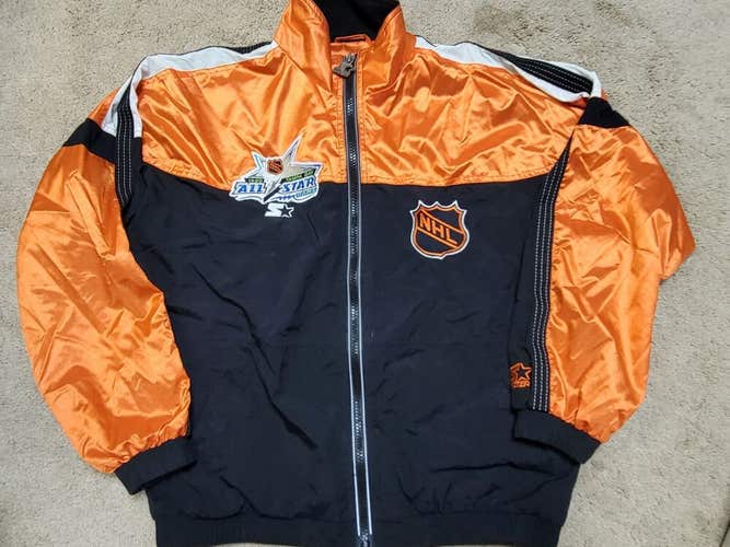 STARTER 1999 NHL Allstar Game Large Locker Room Worn Full Zip Team Issued Jacket