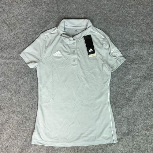 Texas A&M Aggies Womens Shirt Small Adidas Gray Polo Short Sleeve NCAA Golf NWT