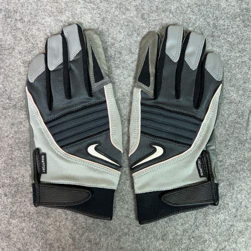 Nike Mens Football Gloves 3XL XXXL Black Gray Reciever Speedtack V College Pair