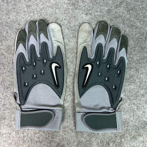 Nike Mens Football Gloves 4XL XXXXL Black Gray Lineman D Tack III College Logo