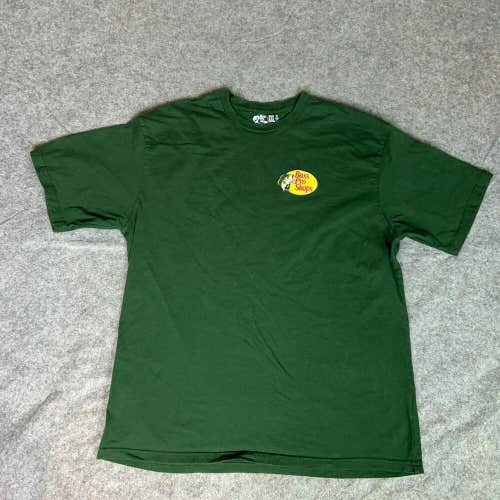 Bass Pro Shops Mens Shirt 2XL XXL Green Short Sleeve Tee Logo Outdoor Casual Top