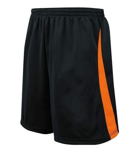 High Five Adult Unisex Albion 325380 Size Large Black Orange Soccer Shorts New