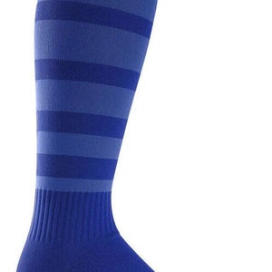 Xara Youth Unisex Hooped 3049 Size 1-6 Royal Blue Striped Soccer Sock NWT $16