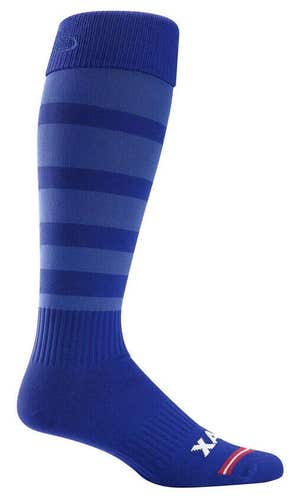 Xara Youth Unisex Hooped 3049 Size 1-6 Royal Blue Striped Soccer Sock NWT $16