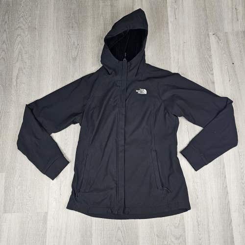 The North Face Fleece Lined Polyester Black Jacket Womens Medium Full Zip Hood