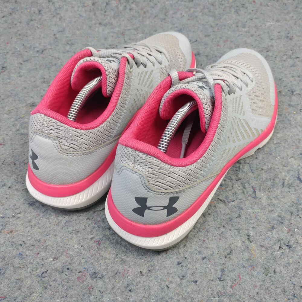 Pink and grey sale under armour shoes