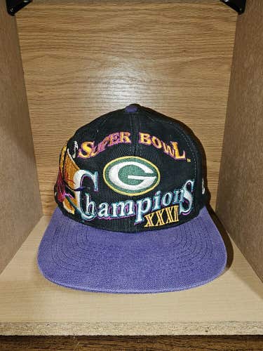 Vintage Green Bay Packers Super Bowl Champions XXXI NFL Sports Hat Vtg Snapback