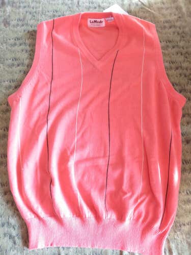 New * LA MODE Golf SWEATER Vest Pullover - Orange - Size MEDIUM ...