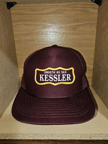 Vintage Kessler Smooth As Silk Whiskey Drink Alcohol Promo Mesh Hat Snapback