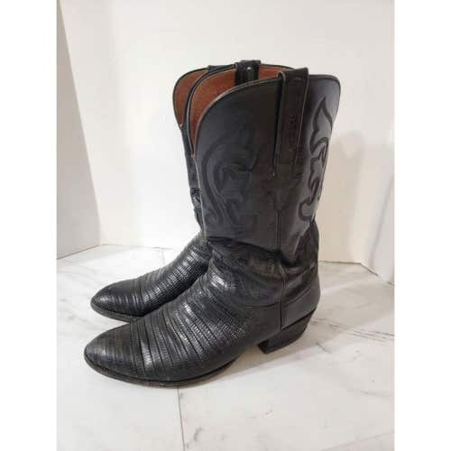 NICE! Lucchese Men's Western Boots Black Size 11D