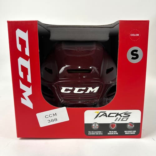 Brand New CCM Tacks 110 Helmet In Box - Maroon - Small - #CCM388