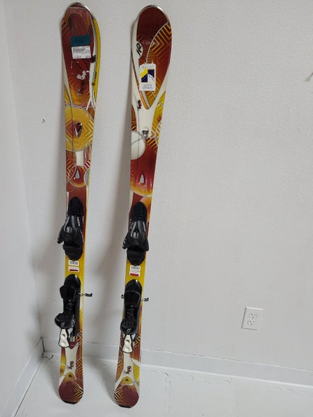 Used K2 Super Burin 146 Cm Women's Downhill Ski Combo