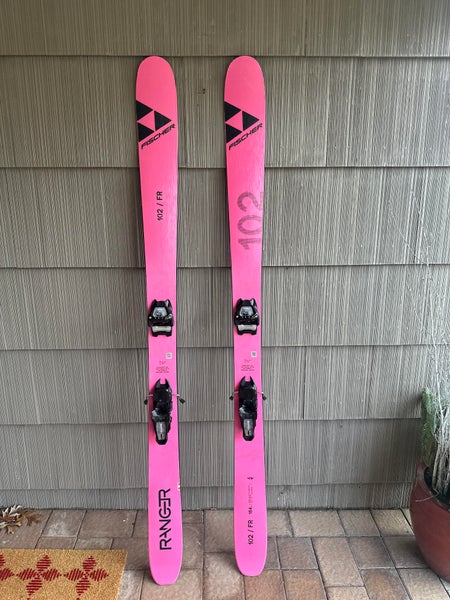 Used Men's 2022 Fischer 184 cm All Mountain Ranger Skis With Bindings