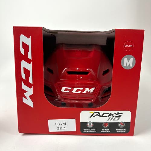 Brand New CCM Tacks 110 Helmet In Box - Red - Medium - #CCM393