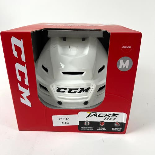Brand New CCM Tacks 110 Helmet In Box - White - Medium - #CCM382