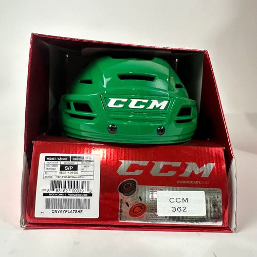 Brand New CCM Resistance Helmet in Box - Kelly Green - Small - #CCM362