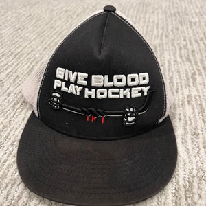 Unisex Adjustable Give Blood, Play Hockey SnapBack Hat