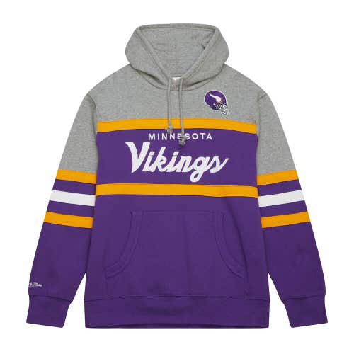 2023 Mitchell and Ness Minnesota Vikings Head Coach Hoodie Pullover Sweatshirt