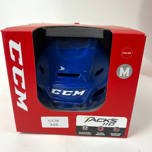 Brand New CCM Tacks 110 Helmet In Box - Royal Blue - Medium - #CCM395