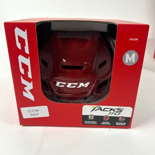 Brand New CCM Tacks 110 Helmet In Box - Harvard Red - Medium - #CCM367