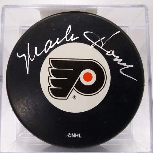 MARK HOWE Autographed Philadelphia Flyers NHL Signed NHL Hockey Puck COA