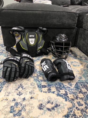 Used Large STX Stallion 200 Pads Full Set Plus Black Cascade Cpv-R Helmet