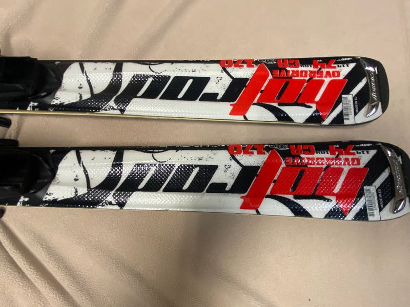 Used Unisex Nordica 170 cm Hot Rod Eliminator Skis With Bindings