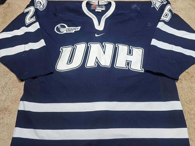 UNH University of New Hampshire #26 Late 90's NOBR Game Worn Jersey COA