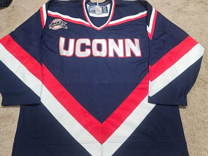 UCONN HUSKIES size 52 Locker Room Authentic Issued Hockey Jersey NEW