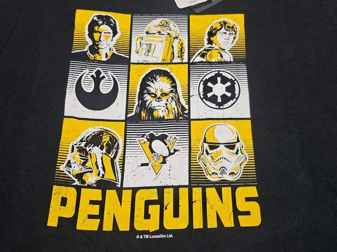 PITTSBURGH PENGUINS Star Wars Limited Edition Fanatics NEW T-Shirt Adult Large