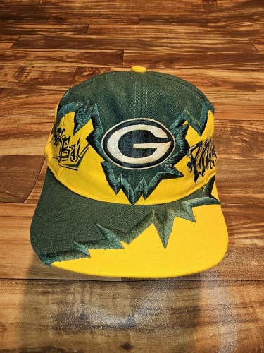 Vintage Rare Green Bay Packers Drew Pearson Jagged Edge NFL Sports Snapback Hat