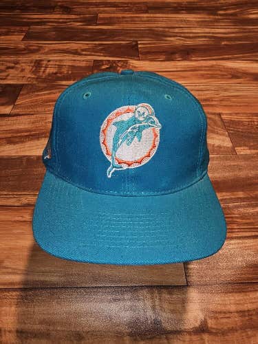 Vintage Miami Dolphins 100% Wool American Needle Blockhead Sports Hat Snapback