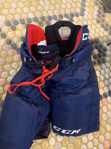 Blue Hockey Pants Senior Used Large CCM RBZ