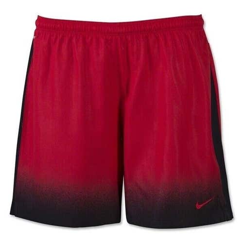 Nike Youth Unisex Laser Woven 800267 Size Small Red Black Soccer Shorts NWT $40
