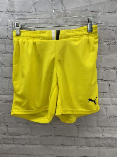 Puma Youth Unisex DryCell King Size Medium Yellow Black Soccer Shorts NWT $30