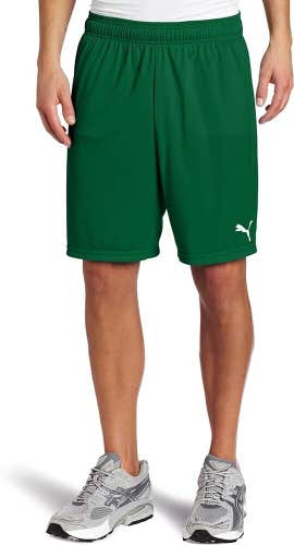 Puma Youth Team 701275 Size XLarge Forest Green White Soccer Shorts NWT $22