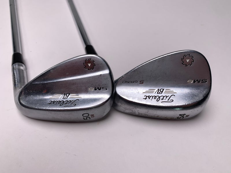 Titleist Vokey SM6 Tour Chrome Wedge Set 50* 8 | 54* 10 Wedge Steel Mens RH