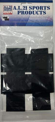 Set 4 new hockey shin guard straps 2" senior SR 4-pack black adjustable strap