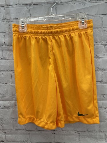 Nike Youth Unisex DriFIT 921077 Size XLarge Yellow Athletic Training Shorts New